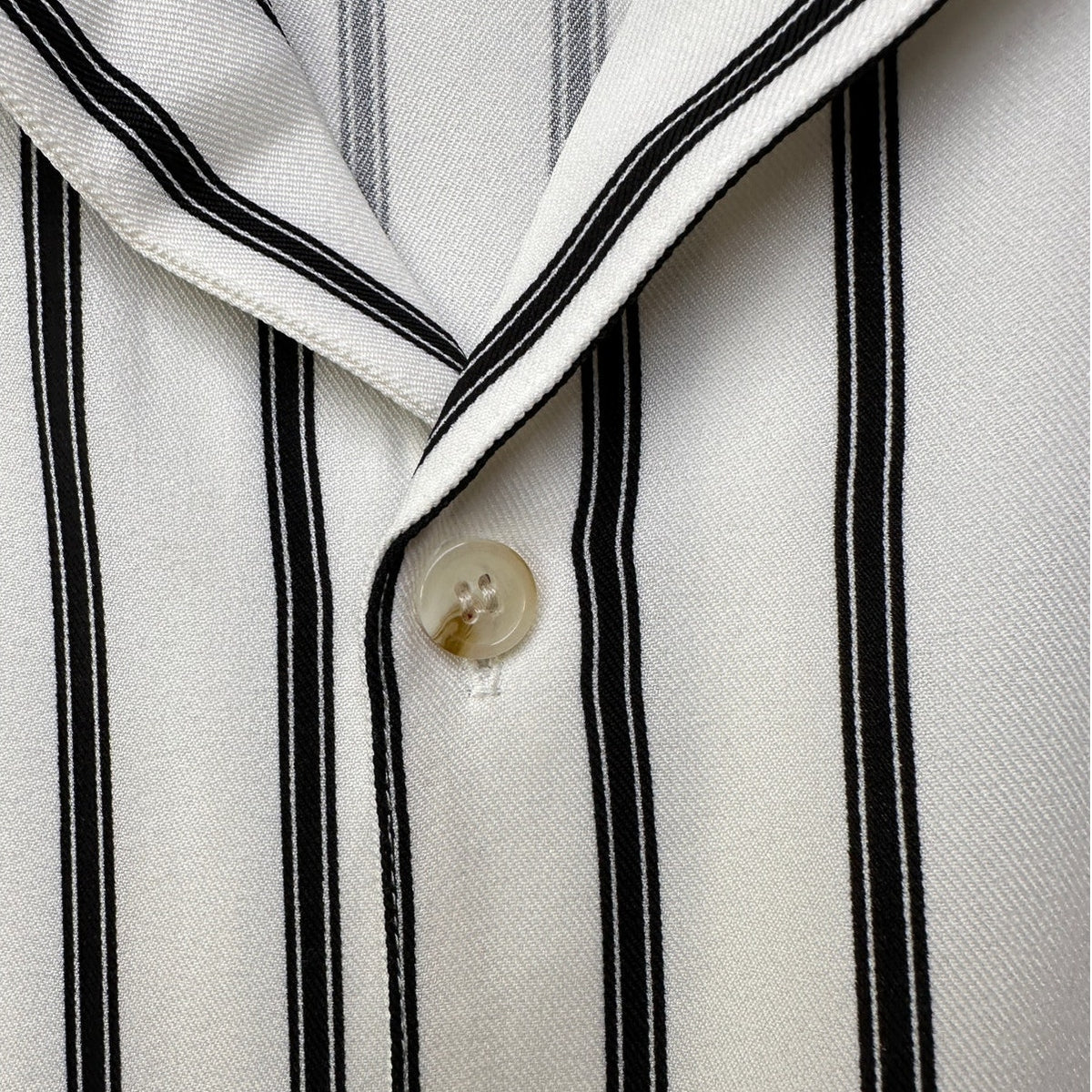 Coofandy Cuban Collar Striped Short Sleeve Shirt Men’s L