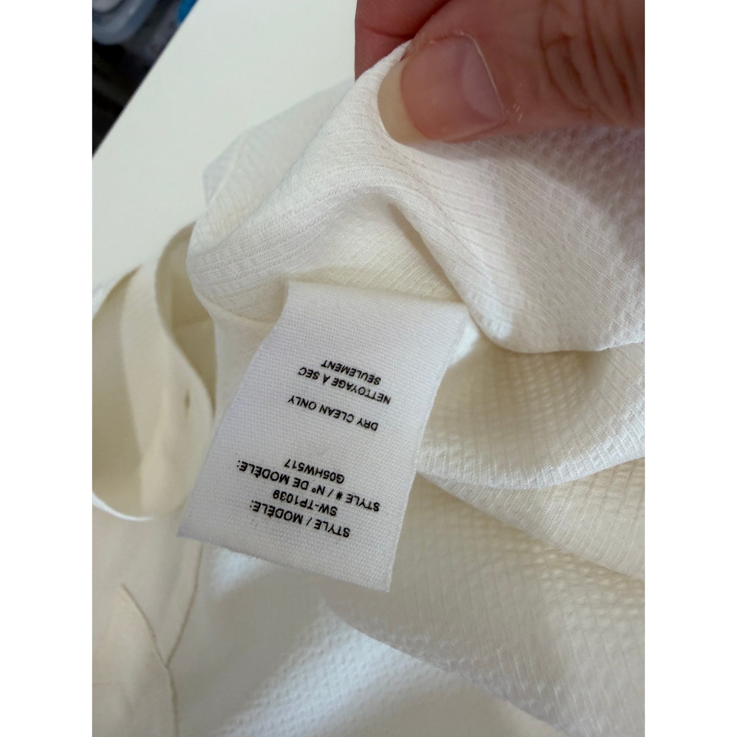 Helmut Lang Ivory Tie Back Sleeveless Blouse US S