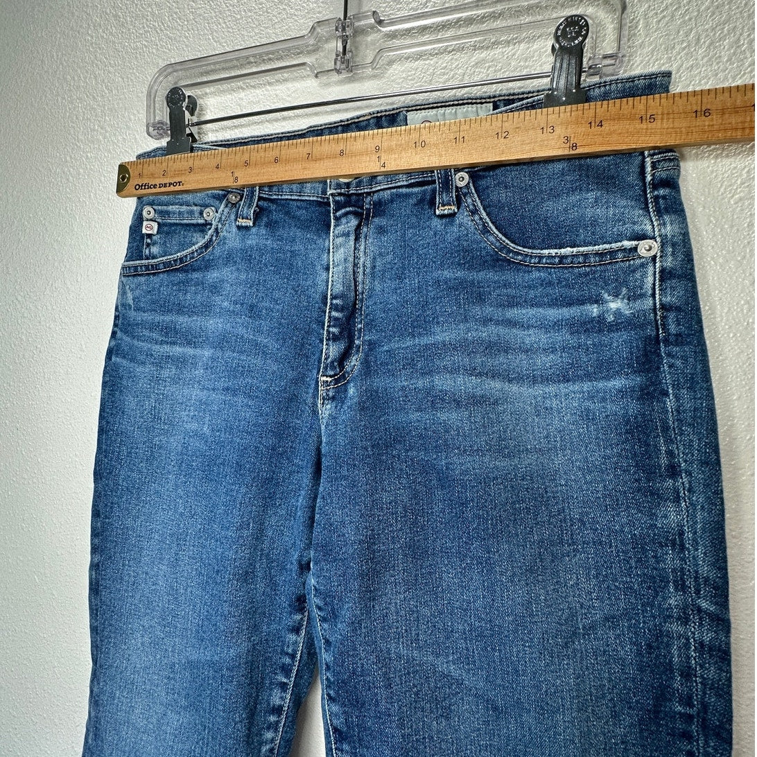 AG-ED Adriano Medium Light Wash Prima Crop Cigarette Leg Jeans 30