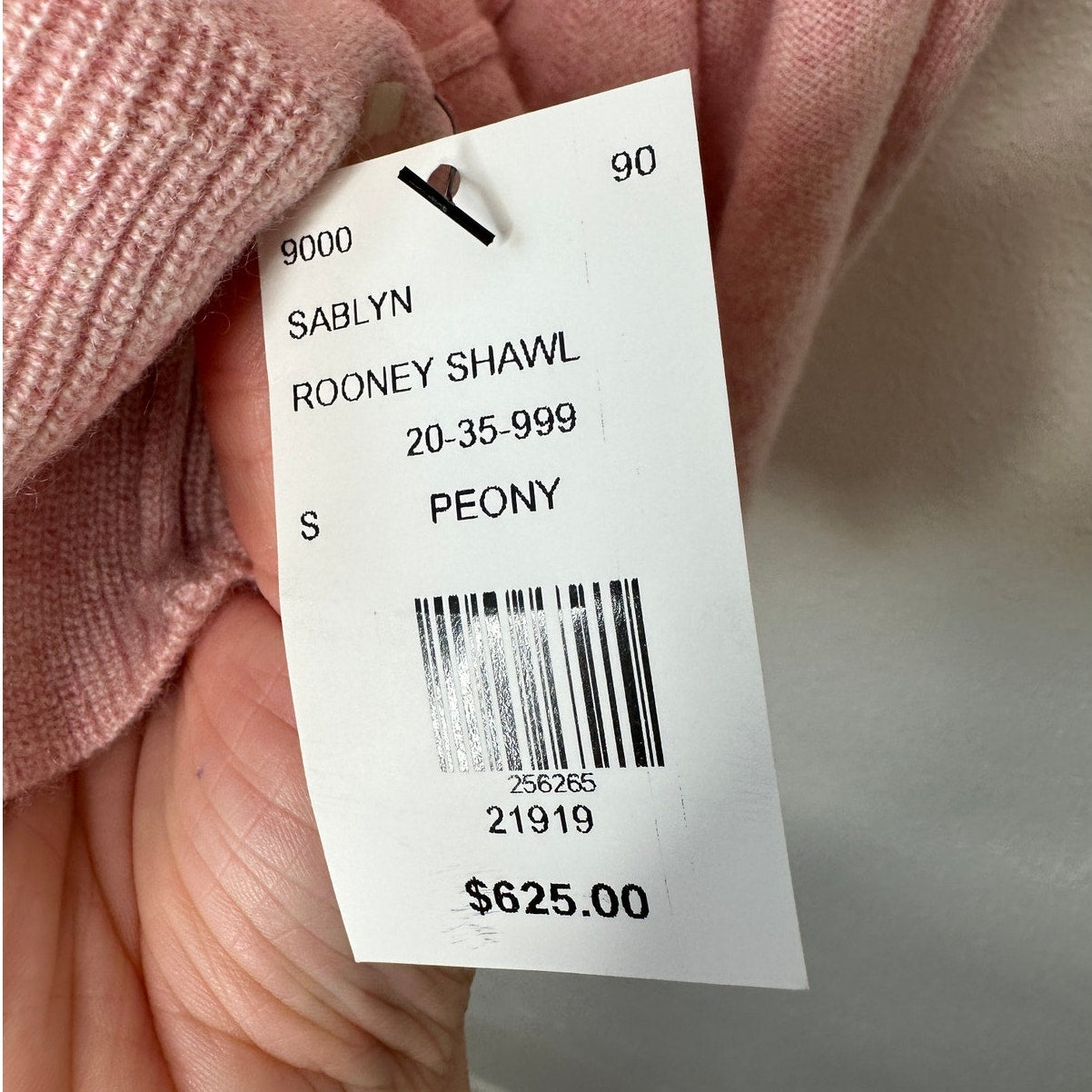 NWT Sablyn Peony Pink Rooney Shawl 100% Cashmere Open Front Sweater Vest S