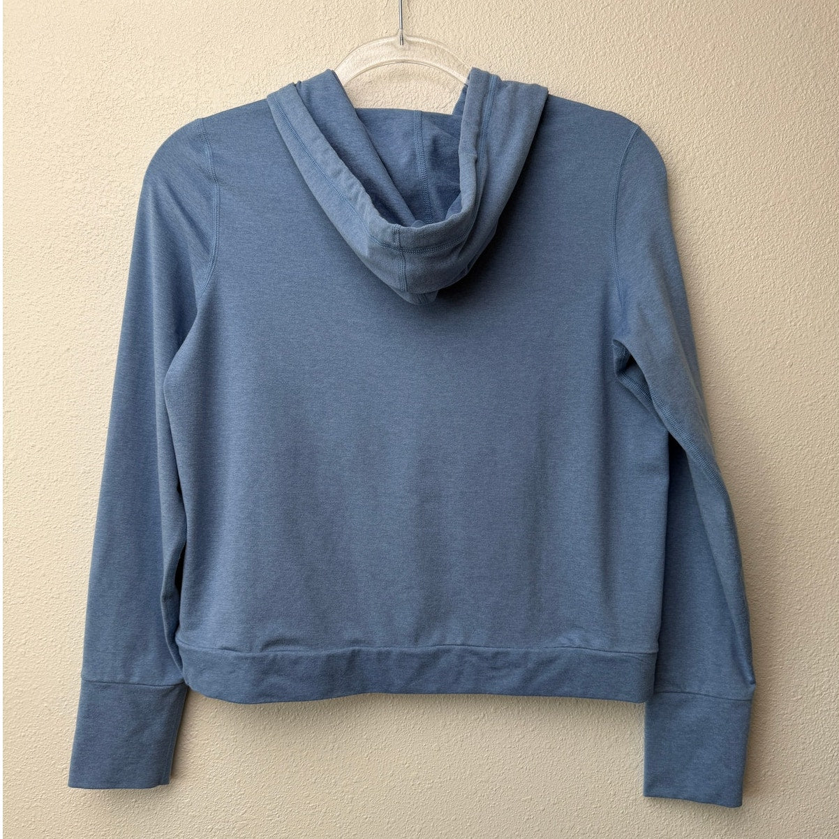 Vuori Blue Hooded Crop Sweater XS Lightweight Long Sleeve Pullover Women