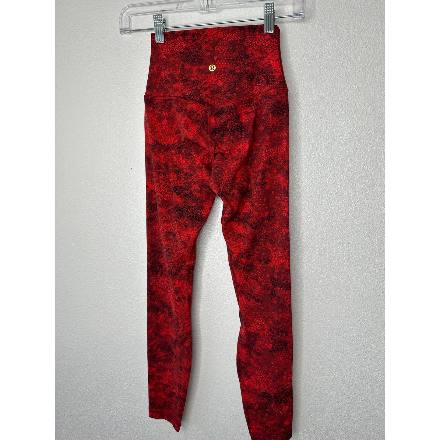 Lululemon Red & Black Align High Rise Full Length Yoga Pant 2