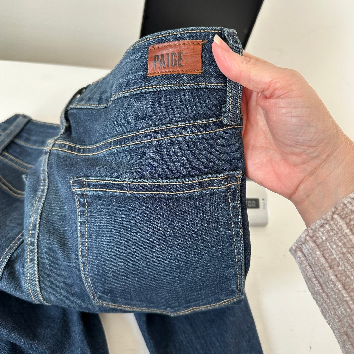 Paige Dark Wash Verdugo Ankle Nottingham Skinny Jean  26