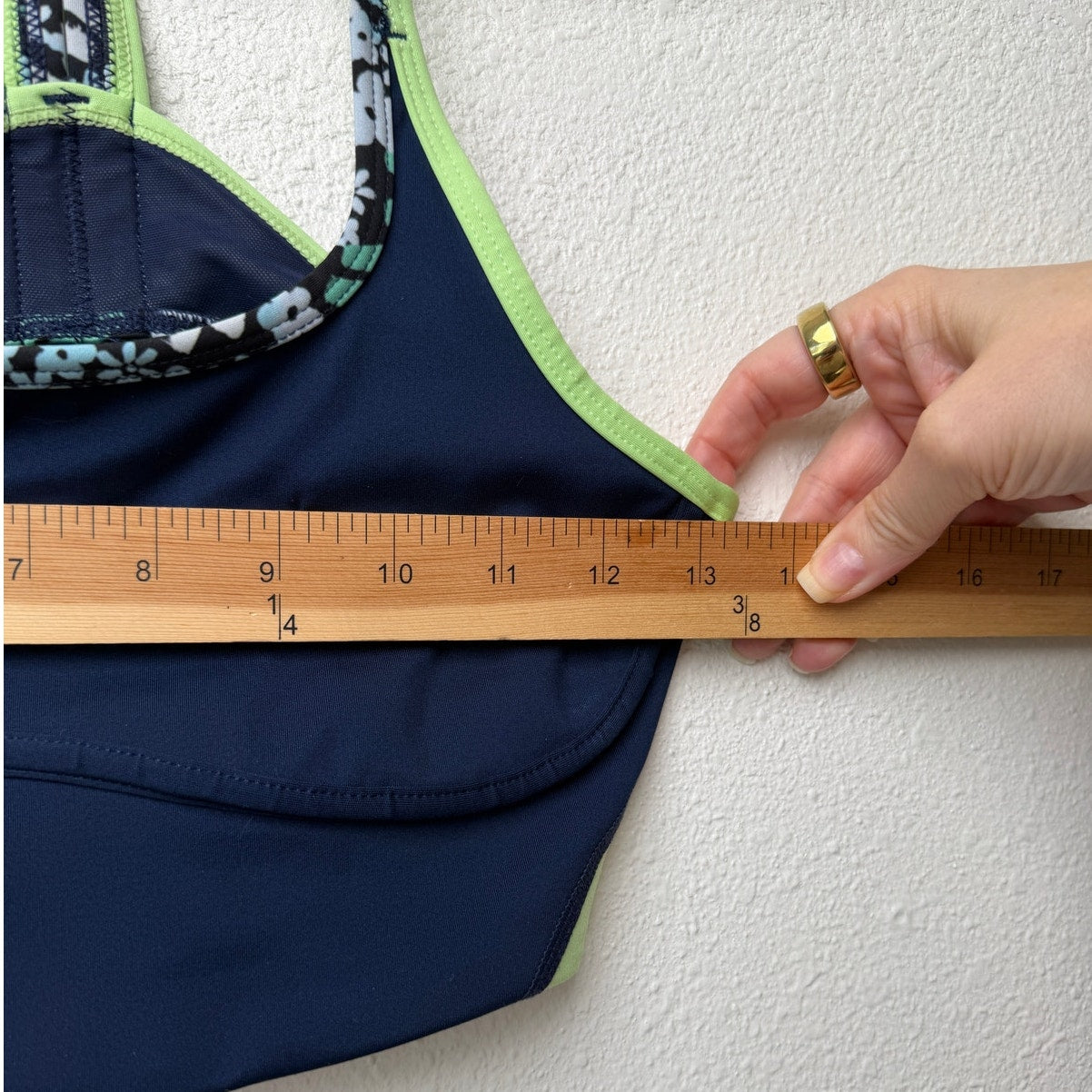 Free People Movement Navy Floral Racerback Sports Bra Women S