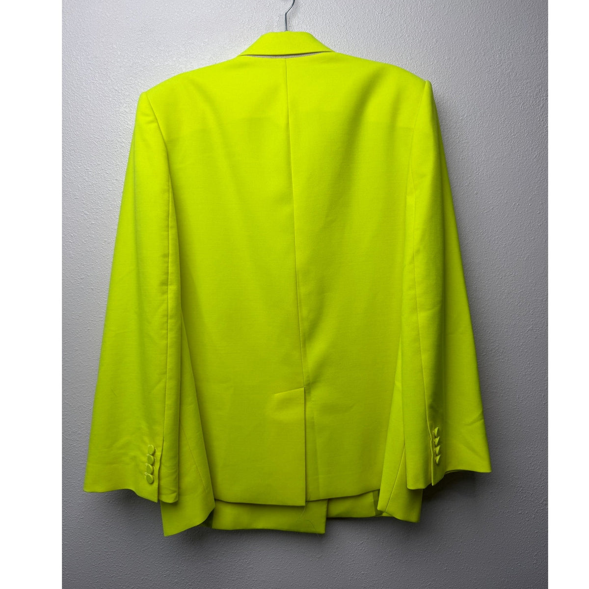 Alexander McQueen Acid Green Neon Suit Blazer & Pants Women's US 14