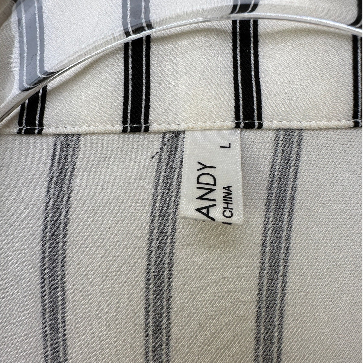 Coofandy Cuban Collar Striped Short Sleeve Shirt Men’s L