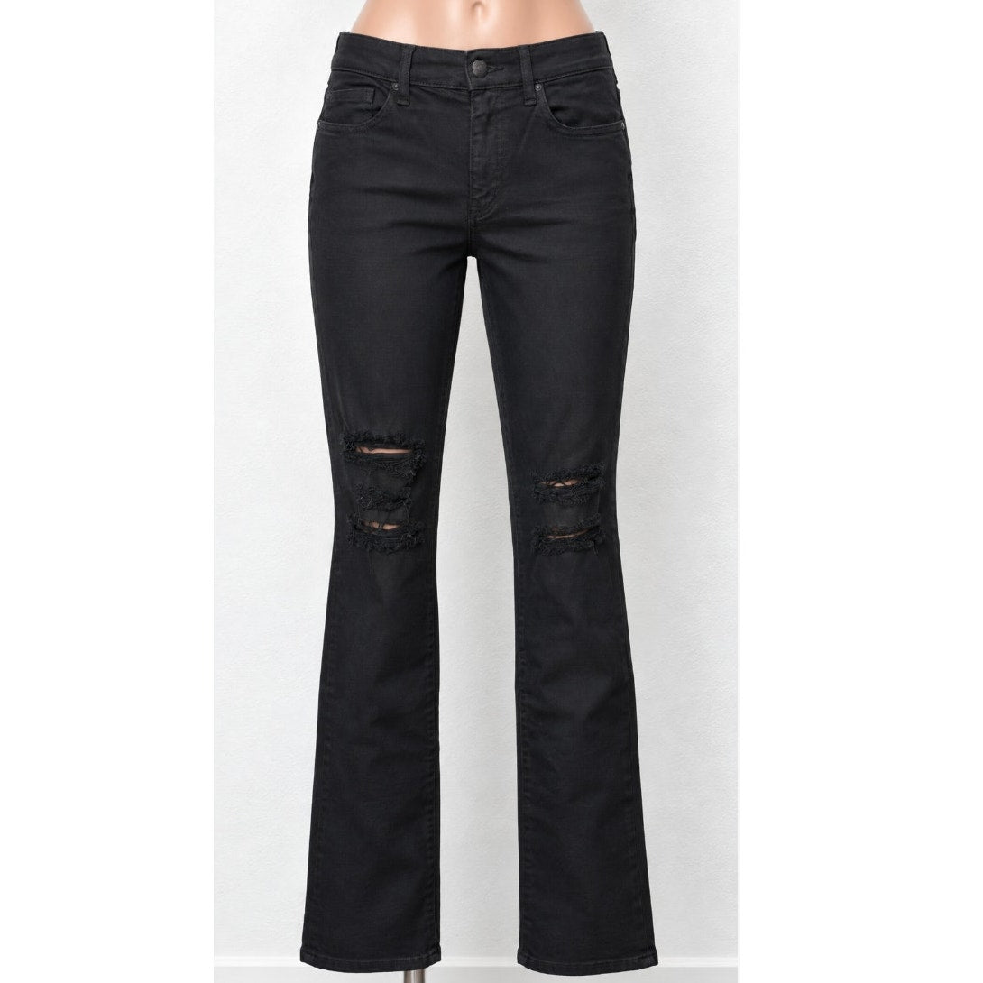 Sneak Peak Black Distressed Knee Bootcut Jeans 29