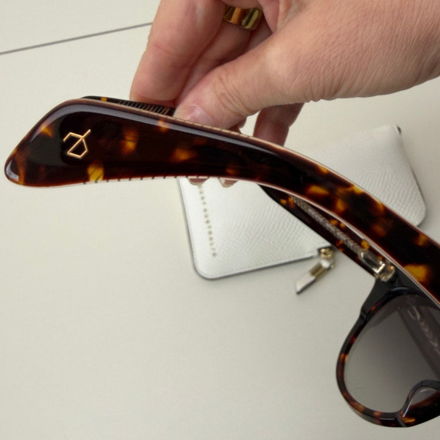 Rag & Bone Cat Eye Tortoise Brown Orange yellow Gray lense Sunglasses