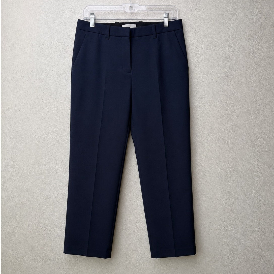 3.1 Phillip Lim Navy Blue Cropped Front Zip Trouser Pants Size 2