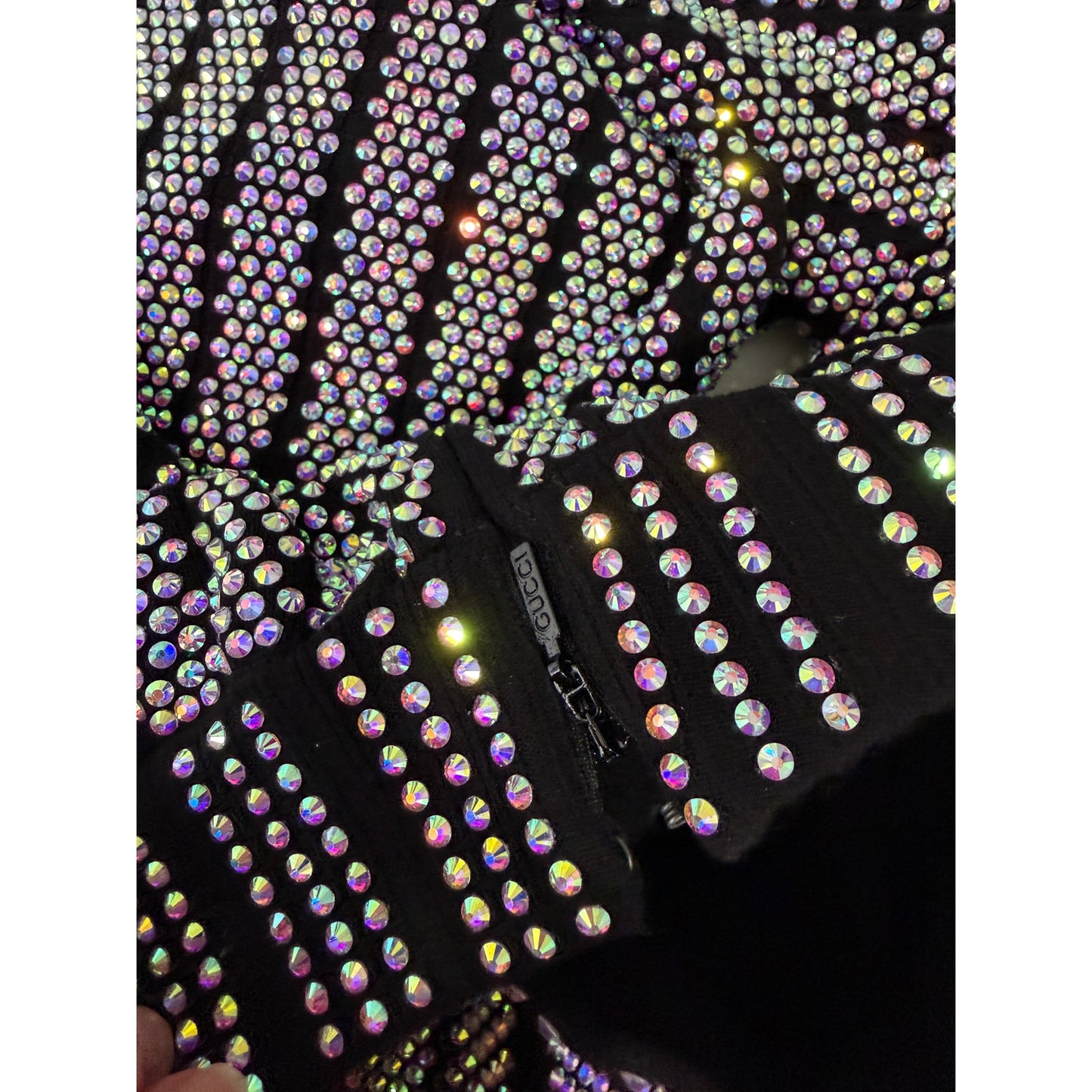 Gucci Women's L Black Crystal Sweater Pants Set