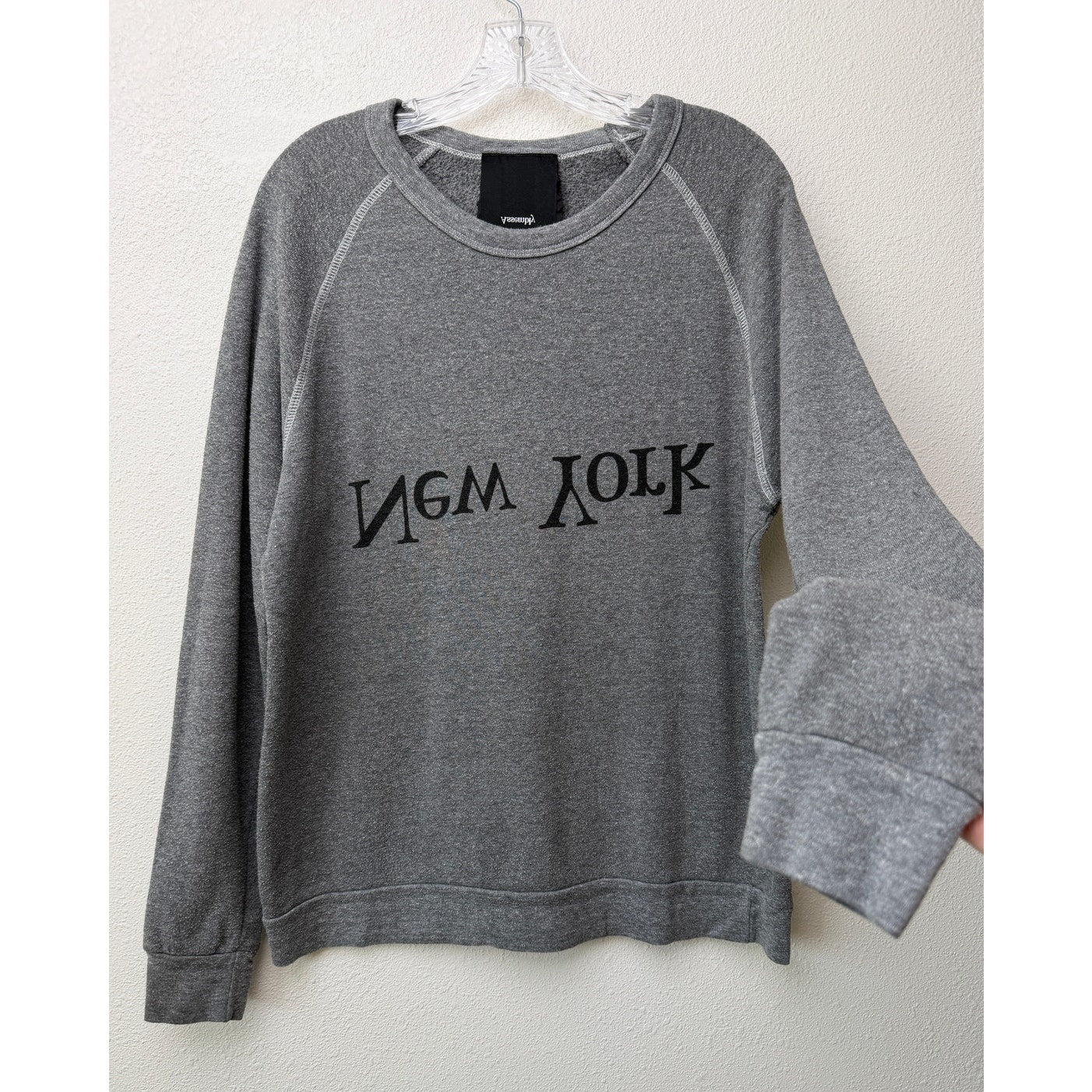 Assembly New York Gray Logo Sweatshirt Womens M