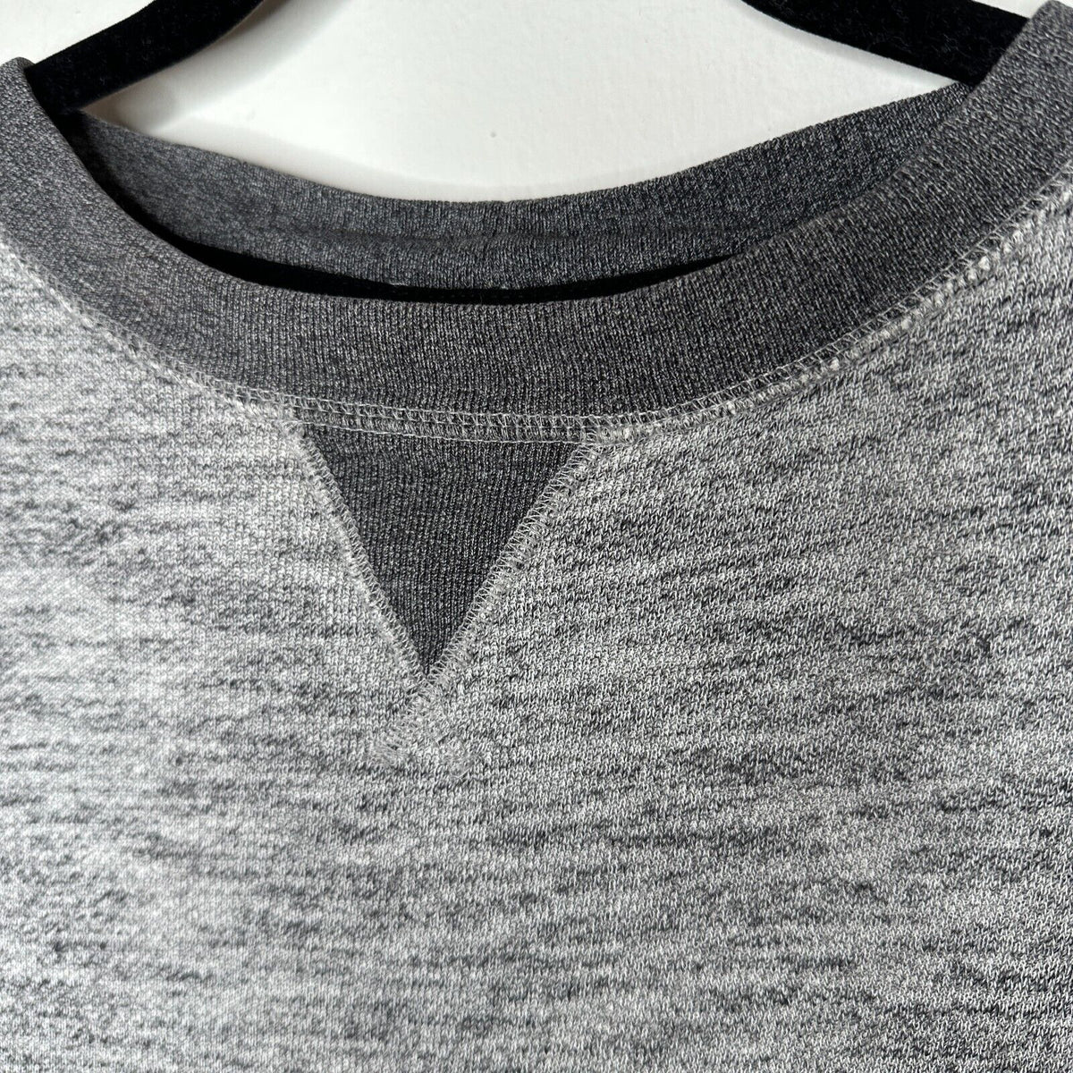 Rag & Bone Heather Gray Georgia Boxy Jumper Sweatshirt Dark Gray Trim S
