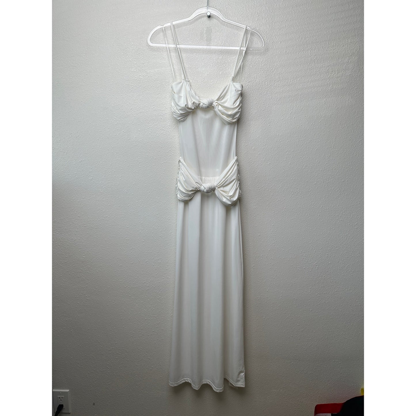 NWT Sasha Therese Amara Maxi Dress White XXS Sheer