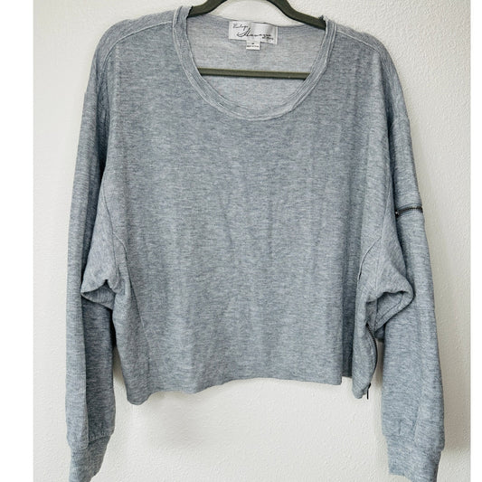 Vintage Havana Gray Crew Neck Utility Jersey Top & Cargo Sweat Pants M