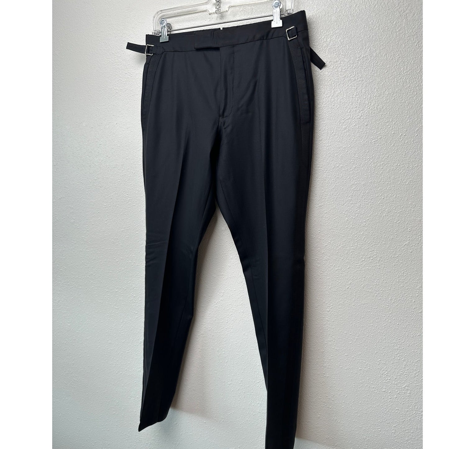 Tom Ford Black Tuxedo Trousers Men’s Size 46 Grosgrain Side Stripe