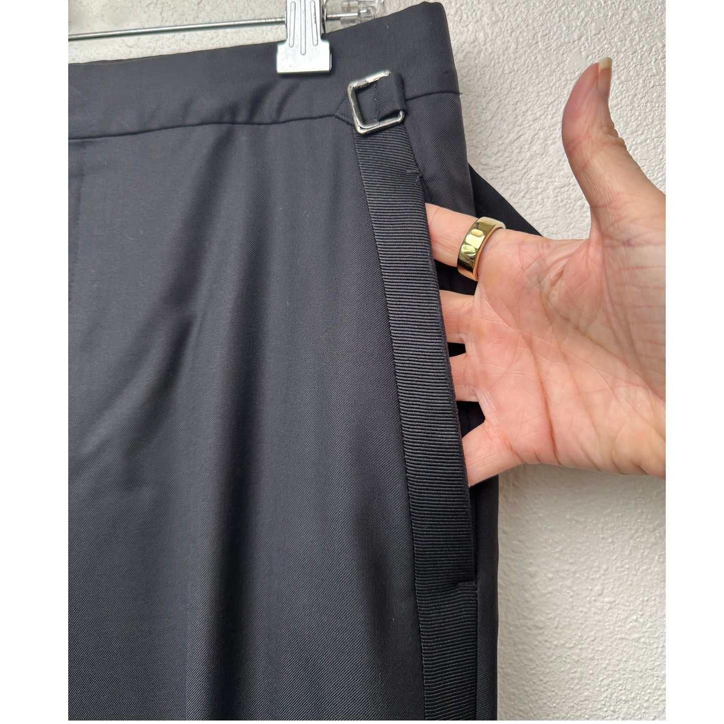 Tom Ford Black Tuxedo Trousers Men’s Size 46 Grosgrain Side Stripe