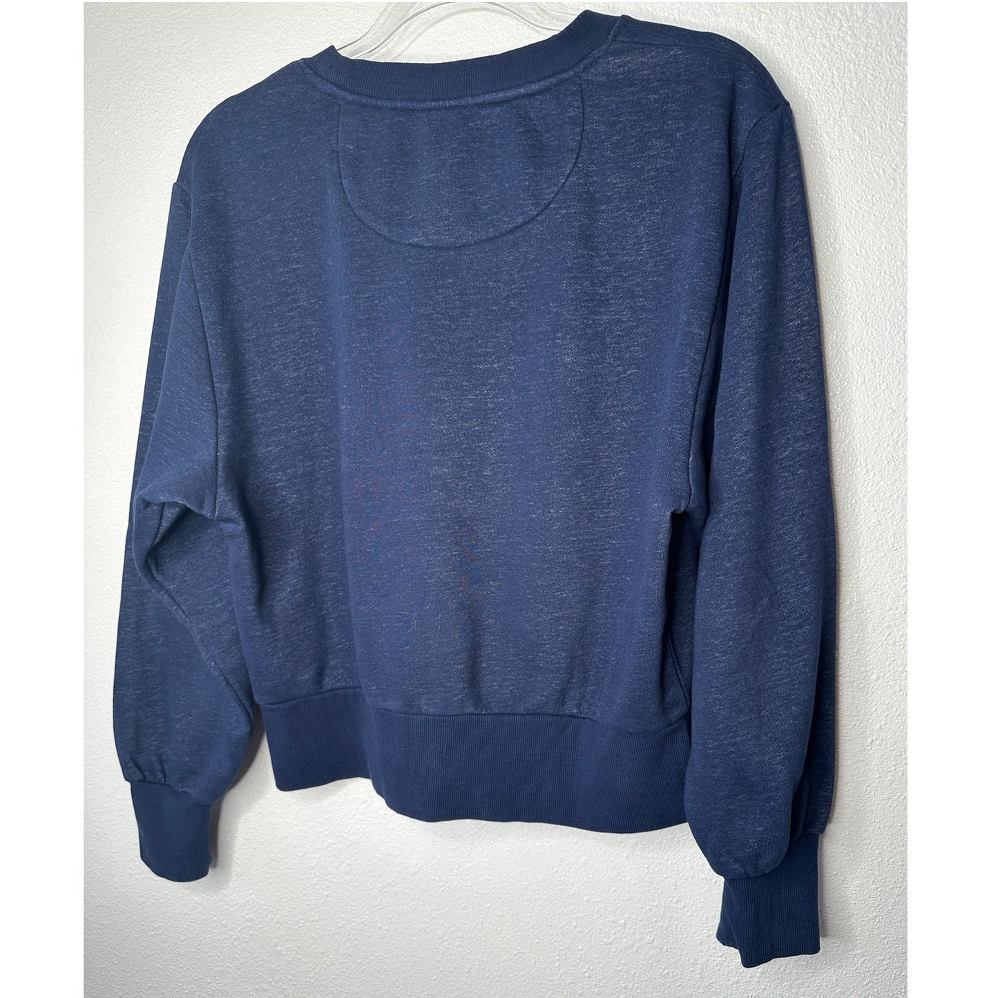 Maeve Navy Blue Visage Graphic Long Sleeve Sweatshirt S