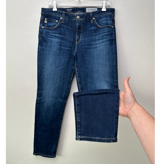 AG Jeans Prima Crop Cigarette Jeans Blue Women’s 31 Ankle Mid Rise