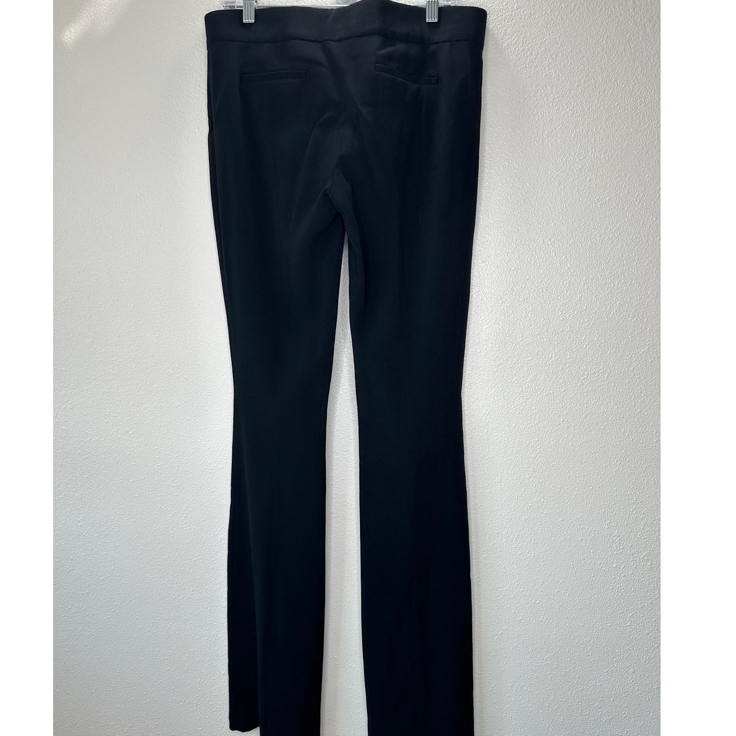 Tom Ford Black Viscose Blend Slight Flare Long Dress Pants 46 / 12
