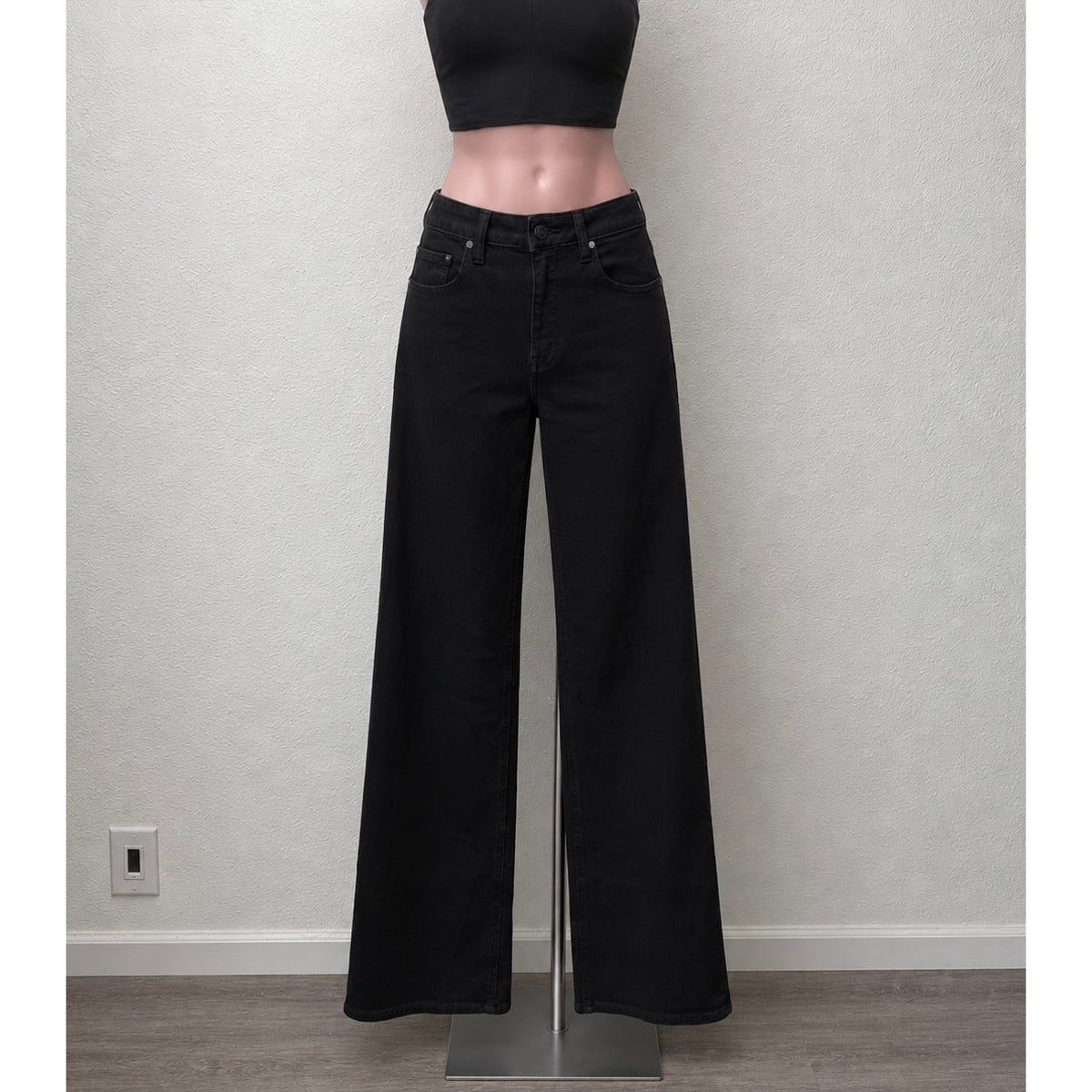 Quince Bella Black Wide Leg Jeans Women's 27 x 32