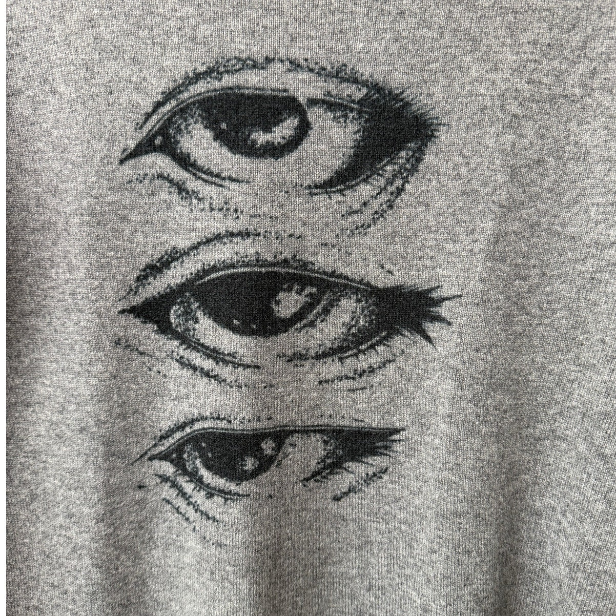 Artelier Nicole Miller Cashmere Eye Sweater Women P Gray