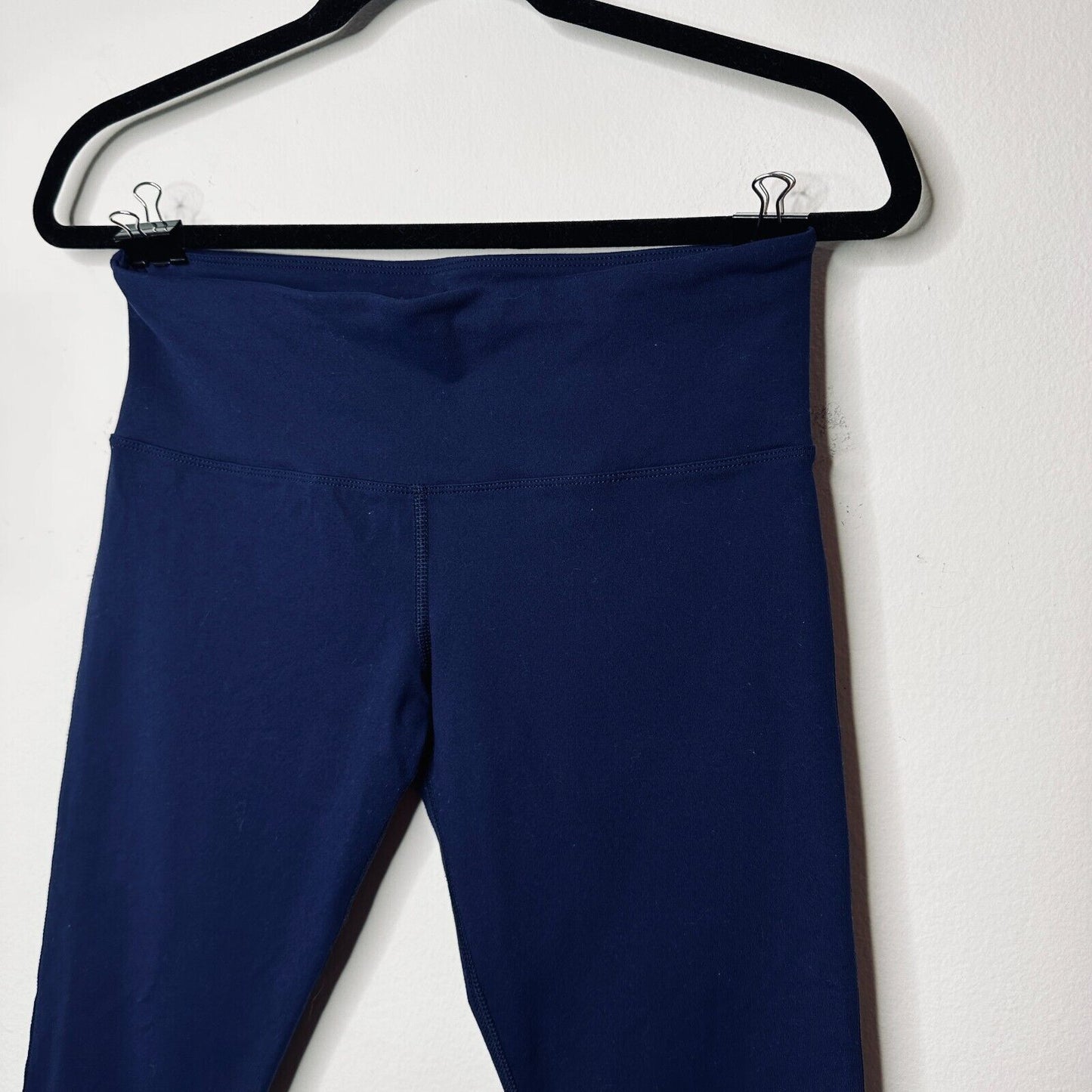 Lorna Jane Navy Blue Low Rise Crop Yoga Pants Tight Activewear Leggings Small