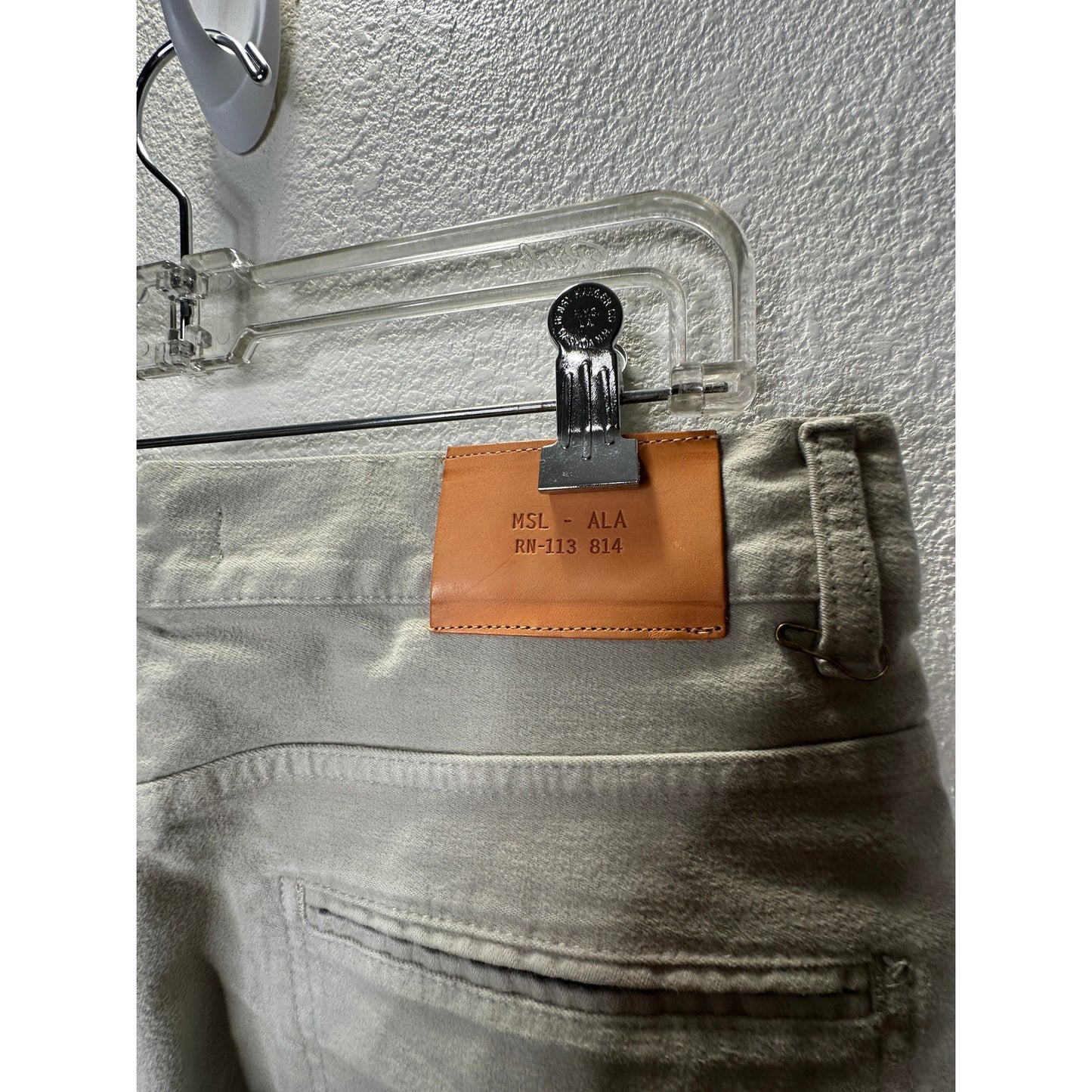 Billie Reid Taupe Slim Cut 5-Pocket Casual Jeans 32