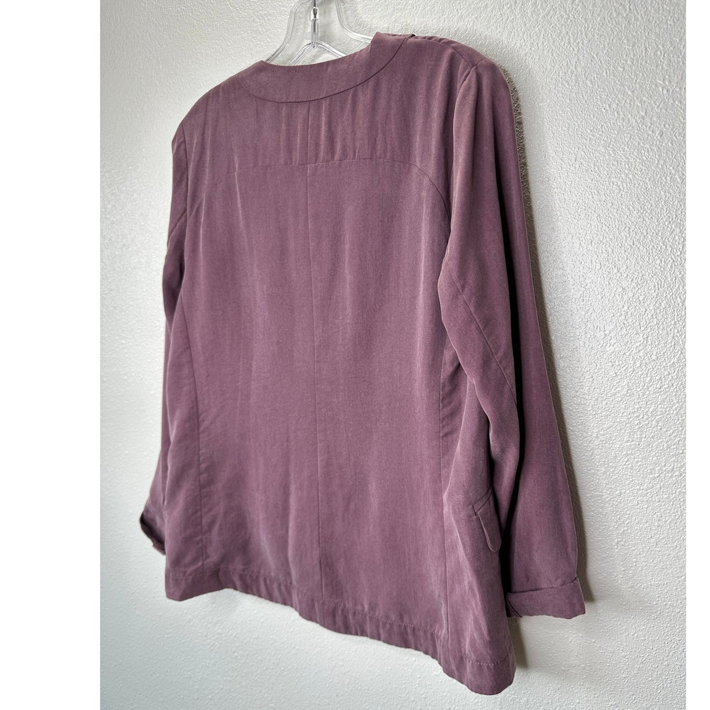 Elevenses Whitby Dusty Purple Soft Pocketed Thin Blazer 2