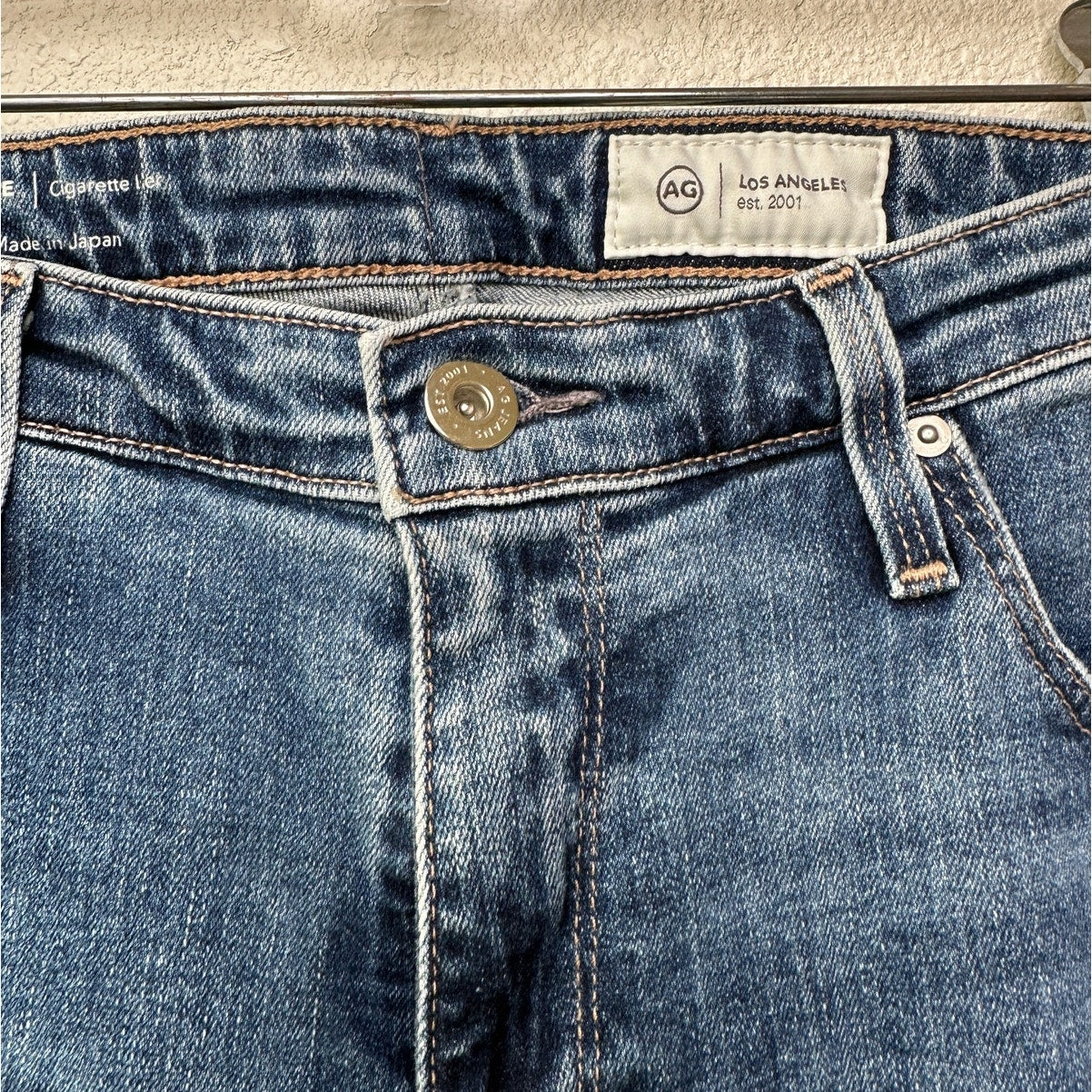 AG women’s Prima ankle cigarette jeans medium wash US 31 Japanese denim