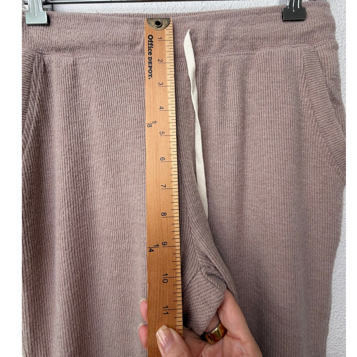 Z Supply Taupe Ribbed Knit Snap Ankle Jogger Pants Women's US XS