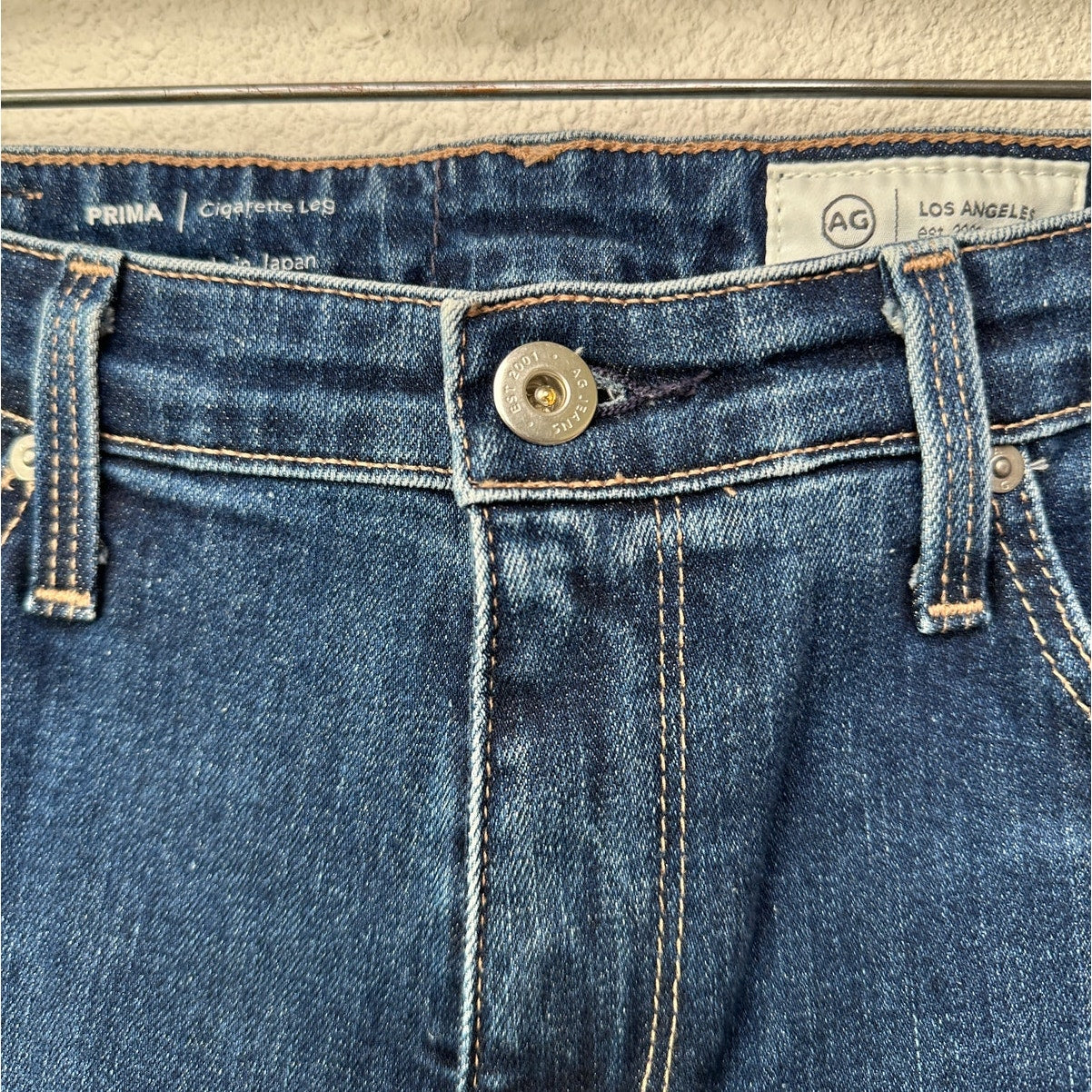 AG Prima Cigarette Jeans Blue Women’s US 28 Fabric Made in Japan