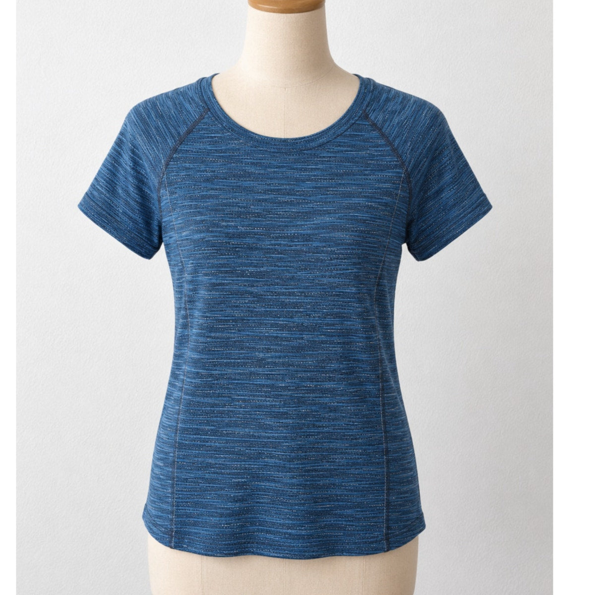 Lululemon Blue & Black Stripe Swiftly Tech Short Sleeve Tee