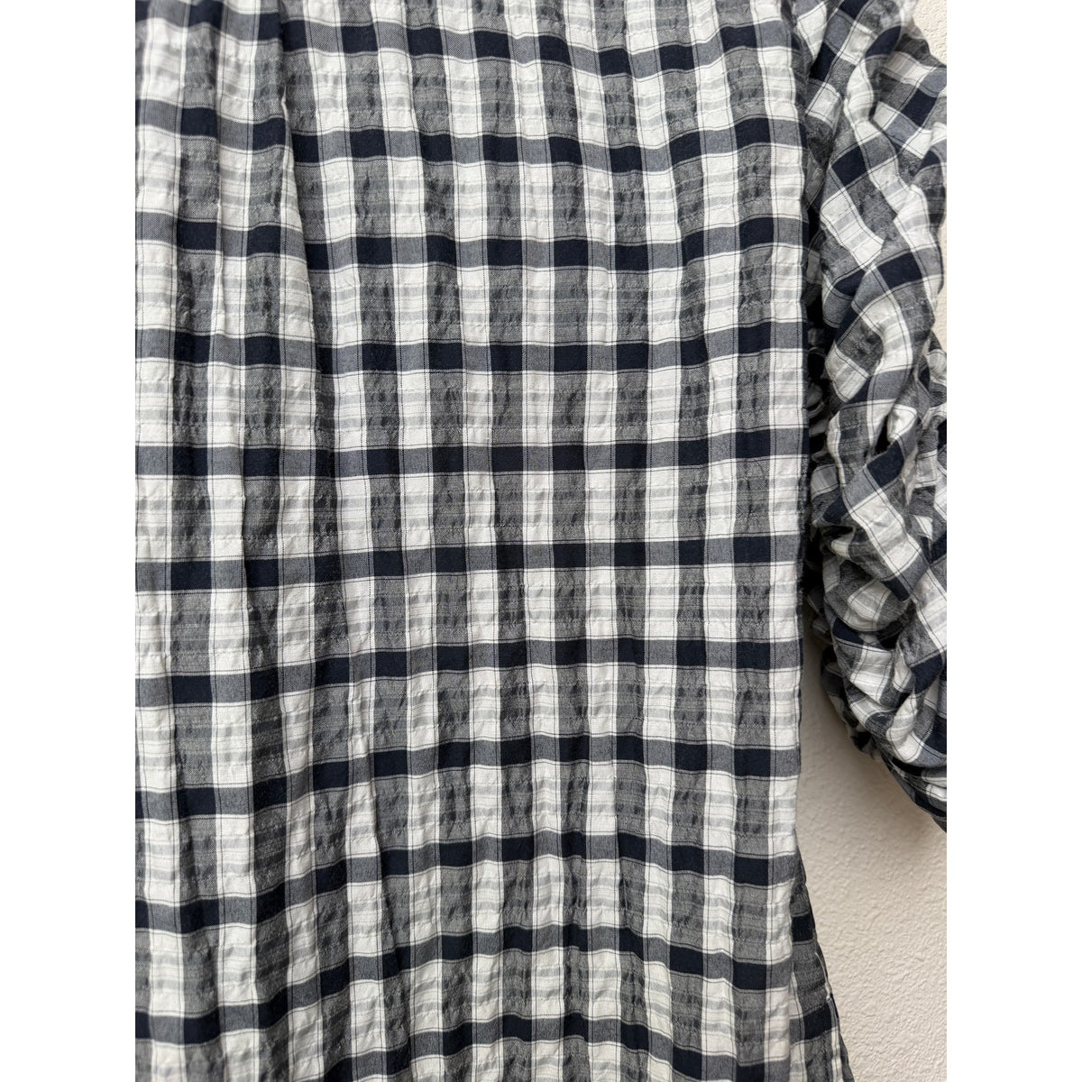 Veronica Beard Black White Ruched Shirt Women S