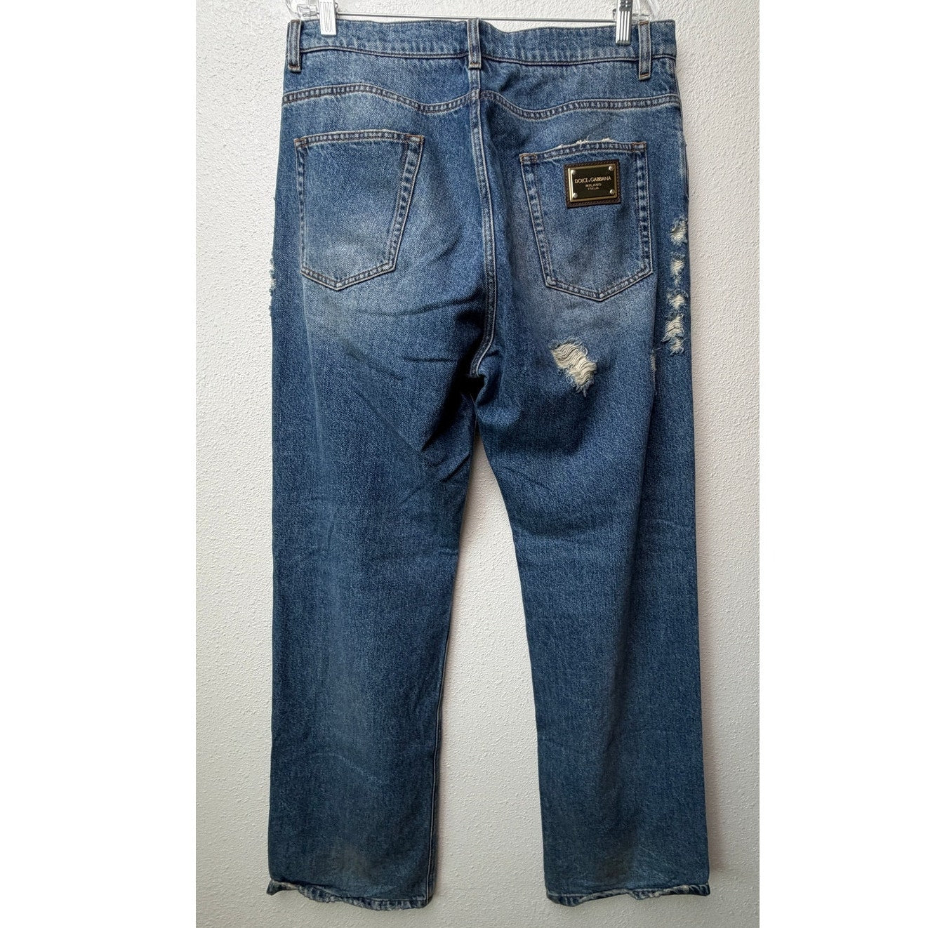 Dolce & Gabbana Men's 36 Blue Distressed Jeans