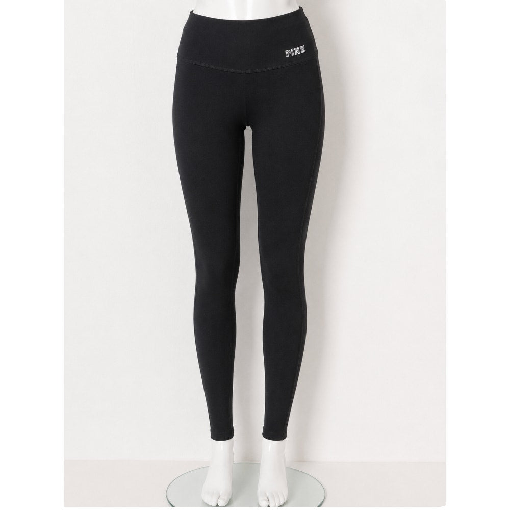 Pink Victoria Secret Jet Black Ultimate Legging Wide Band Tight Yoga Pant XS