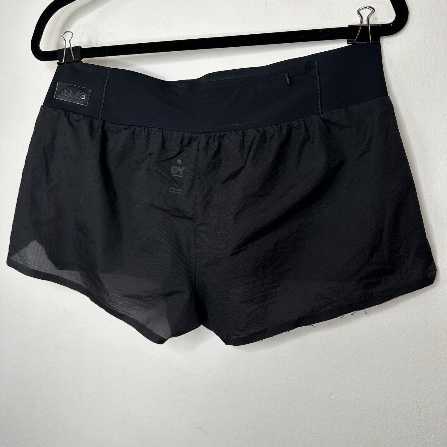Adidas Y-3 Yohji Yamamoto Sport Spring Sheer Black Lightweight Tech Shorts S