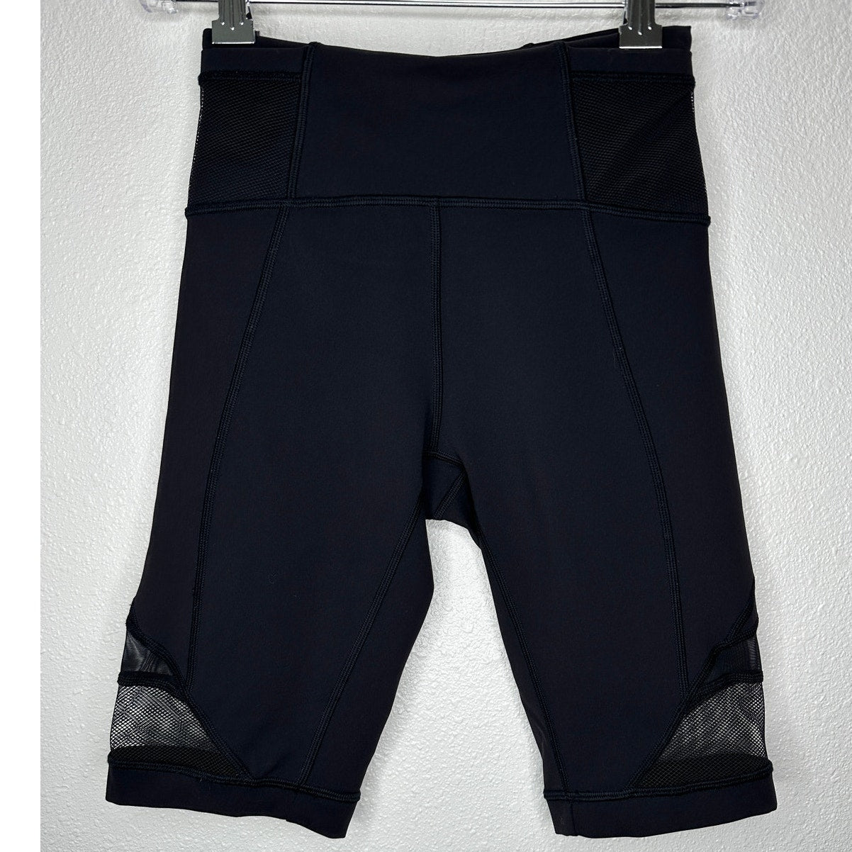 Lululemon Black Forget The Sweat Mesh Biker Shorts 4