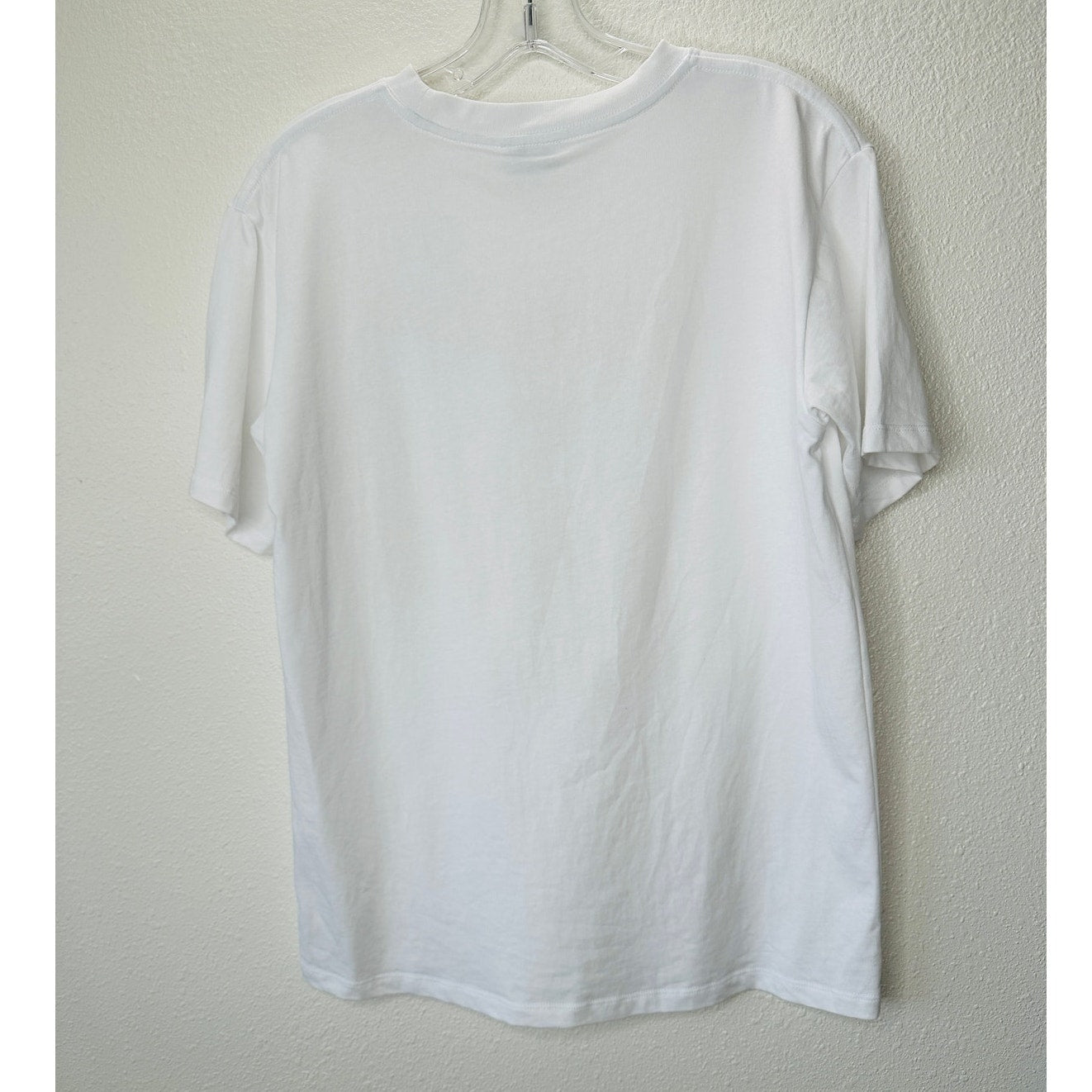 Loewe White Short Sleeve Cream Embroidered Logo Graphic Tee S