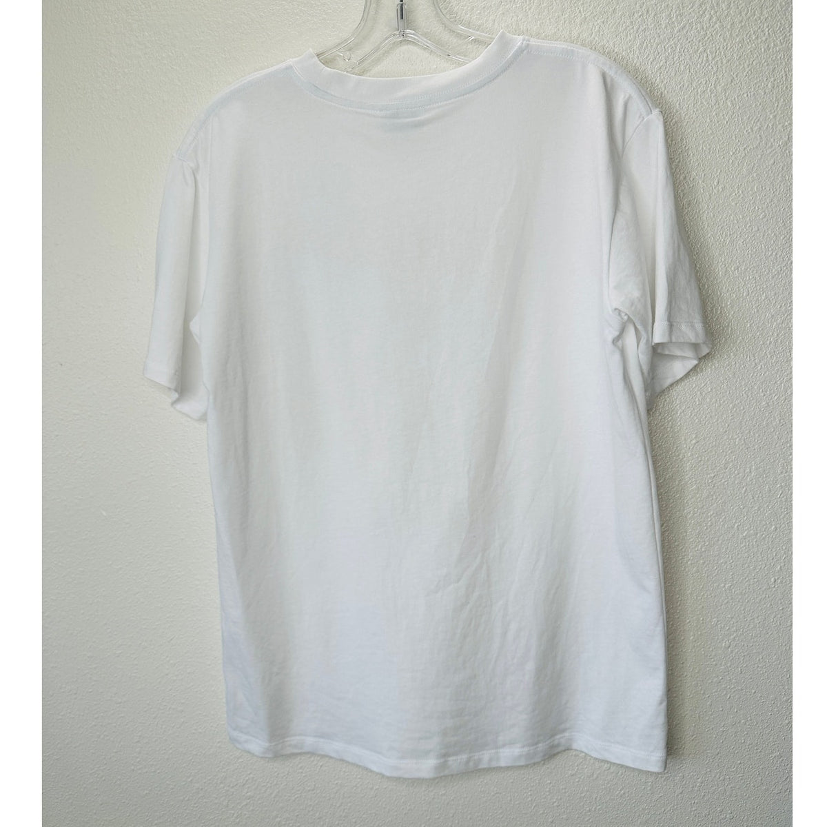 Loewe White Short Sleeve Cream Embroidered Logo Graphic Tee S