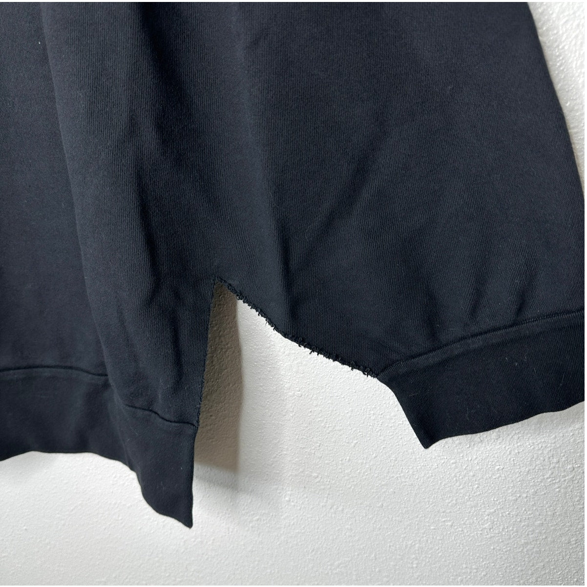 NWT Maison Margiela UNIQUE Black Hooded Sweatshirt Poncho Style M