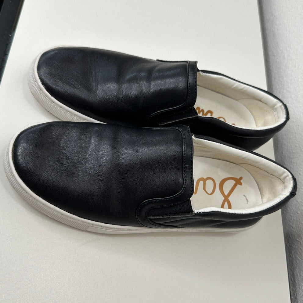 Sam Edelman Black Leather White Base Slip On Shoe 5