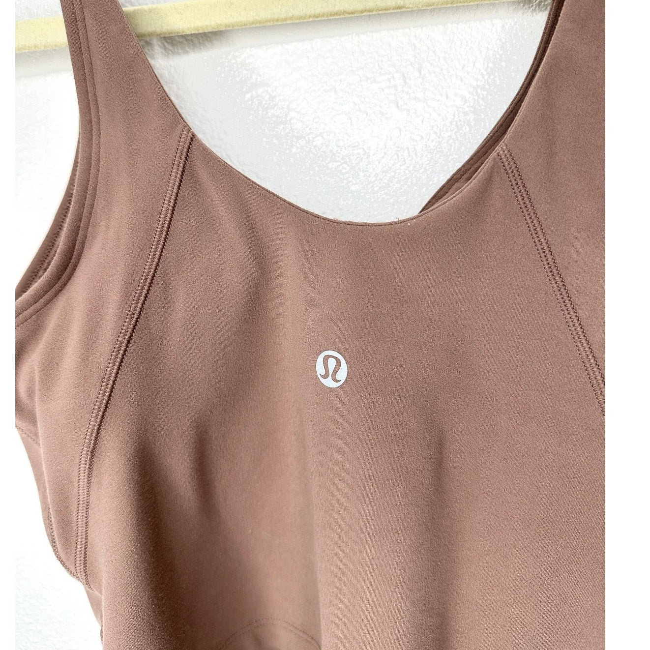 Lululemon Align Tank Top Cacao Brown Nulu Shelf Bra Sportsbra 4