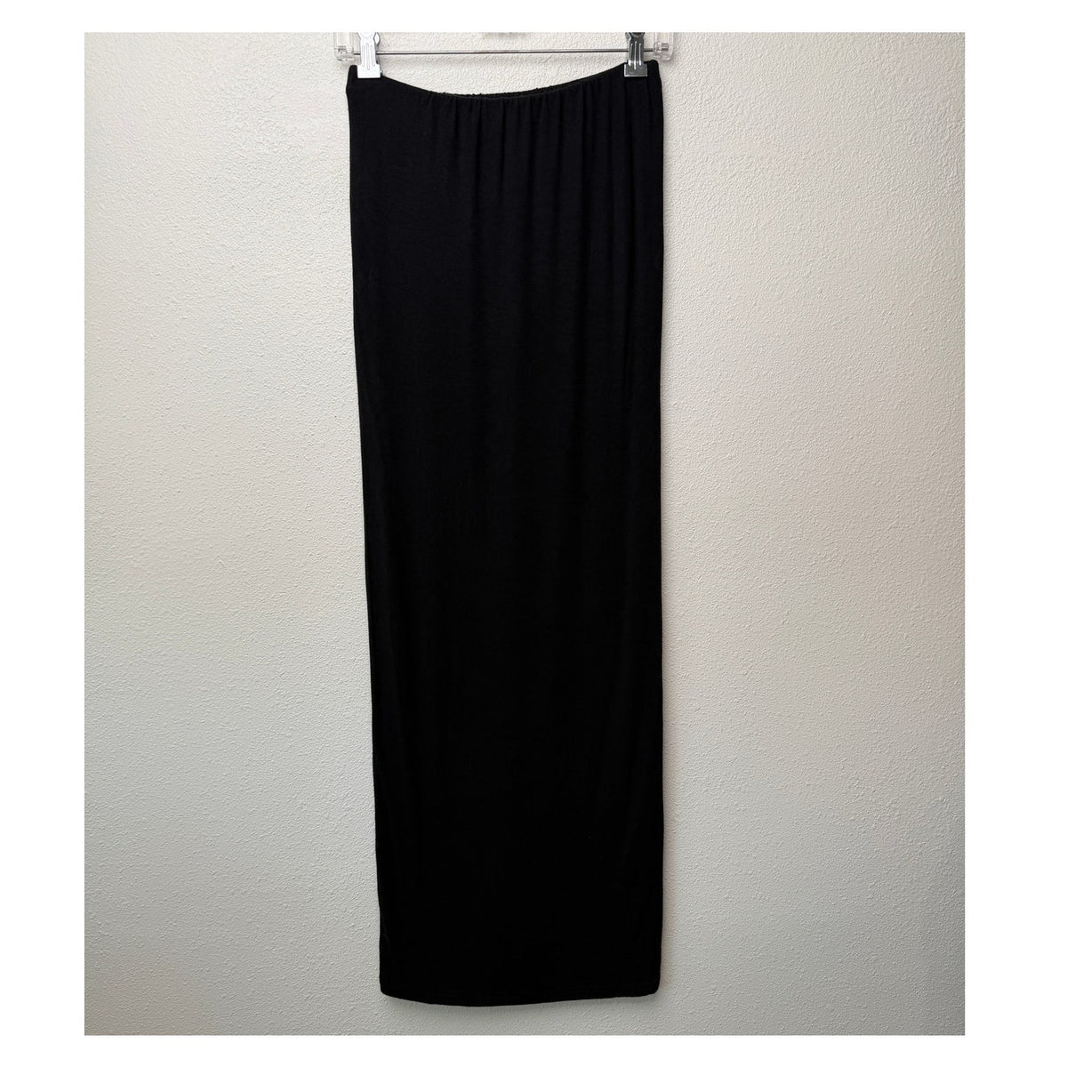 Molly King x BAYSE Black Stretch Column Maxi Skirt Viscose Women's US M