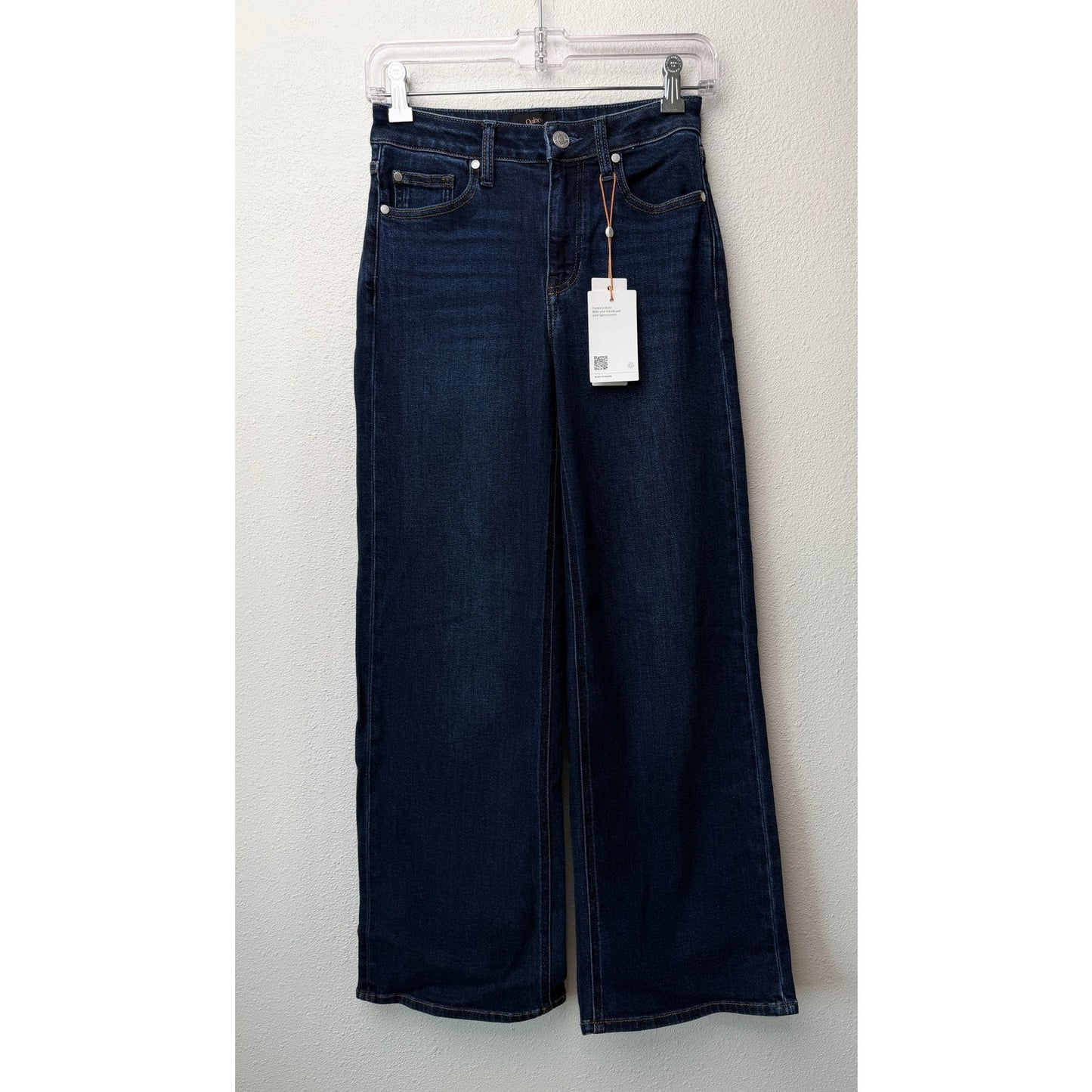 NWT Quince Bella Midnight Blue Wide Leg Jeans 25