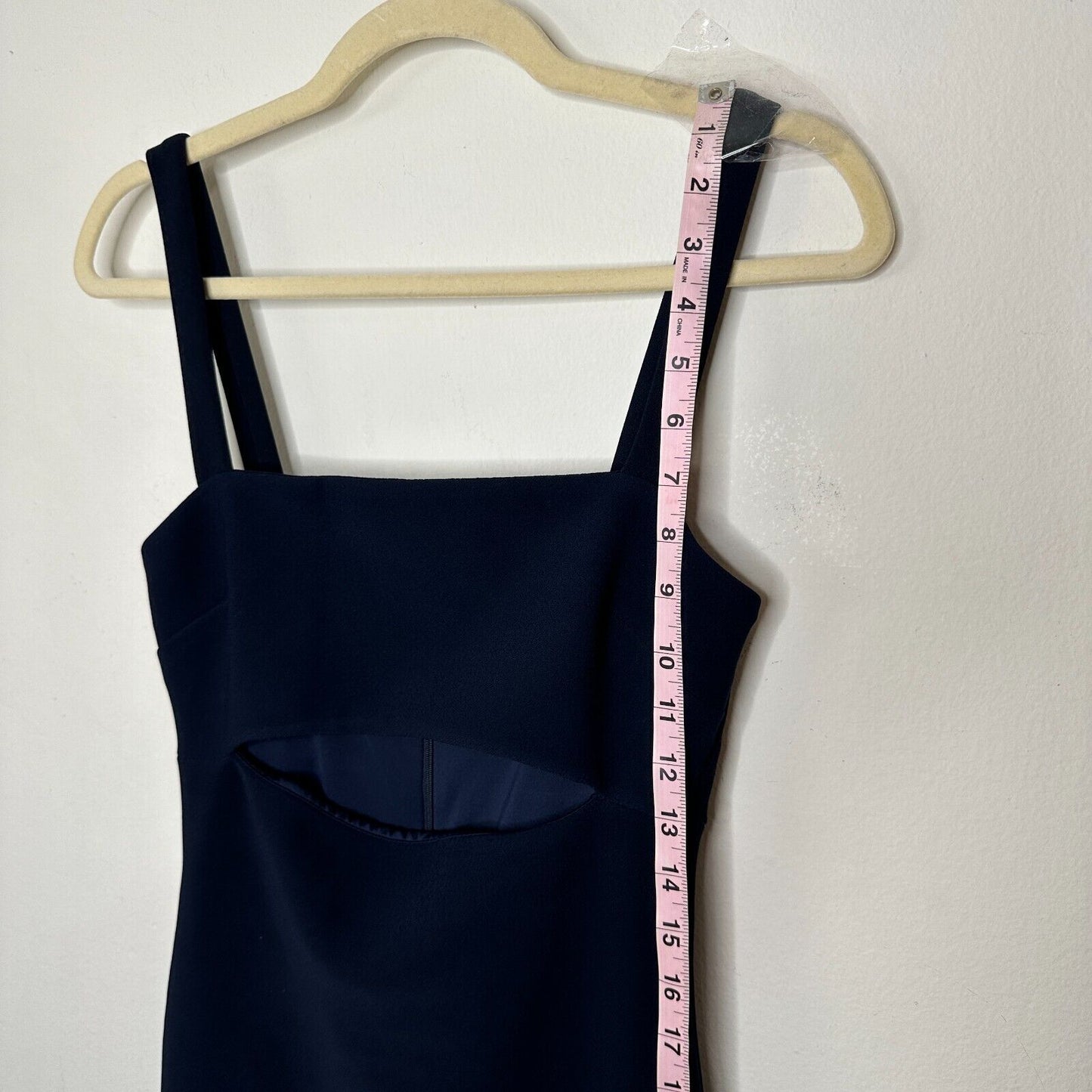 Bec + Bridge Sexy Navy Thin Strap Peek-A-Boo Midriff Cutout Zip Midi Dress 4