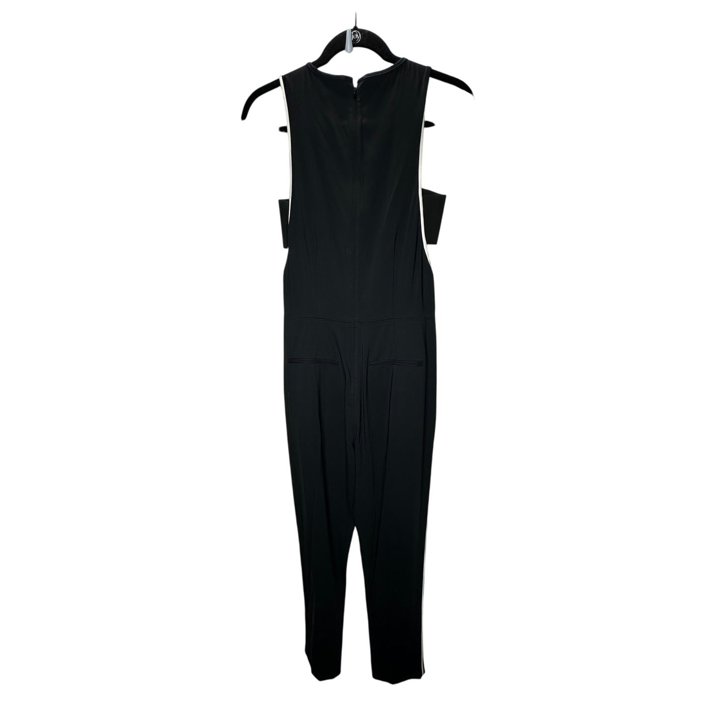 Rag & Bone Luna Black White Trim Sleeveless High Neck Cut Out Sides Jumpsuit 2