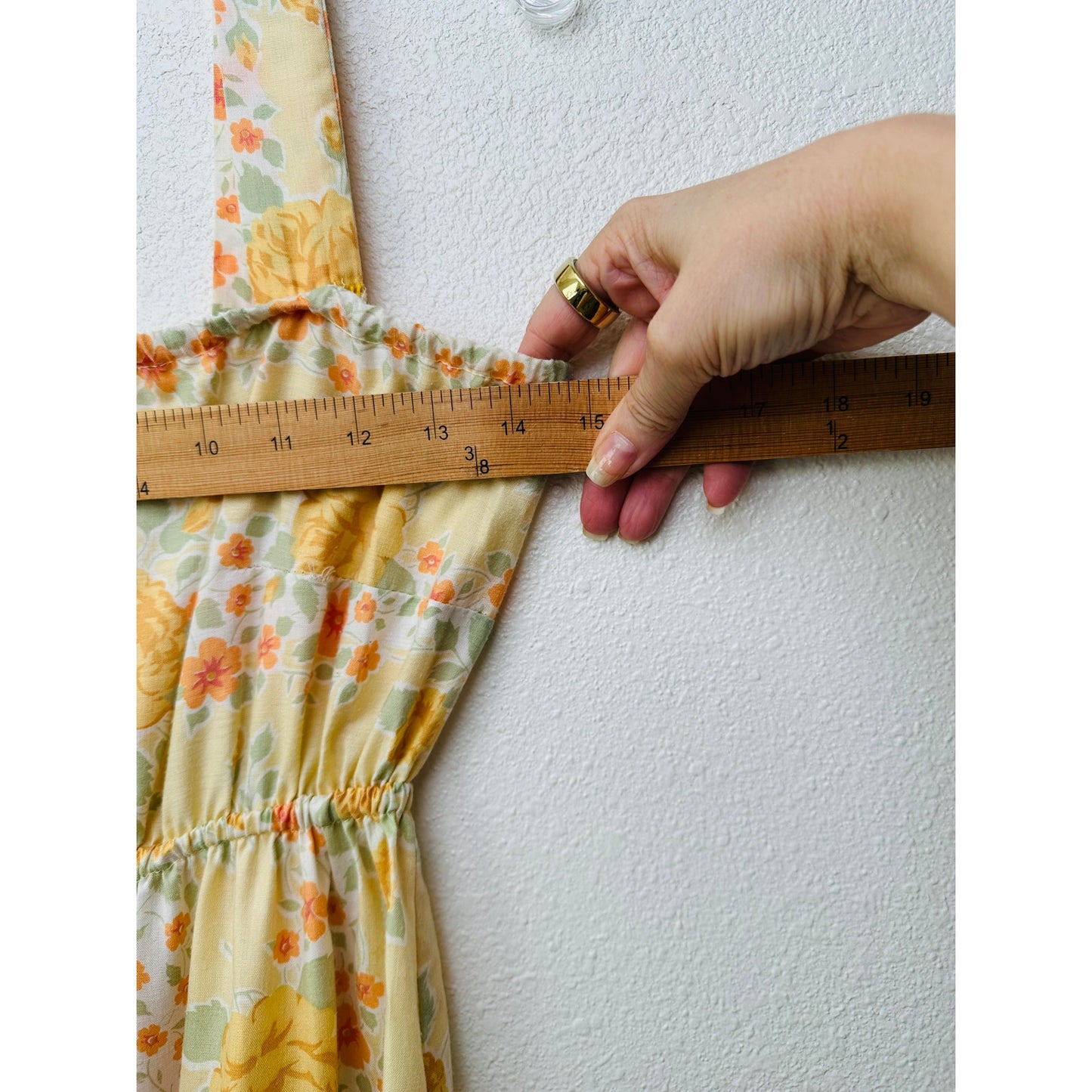 Tammy Vintage Yellow Floral Prairie Dress Women’s S Tie-Front Ruffle