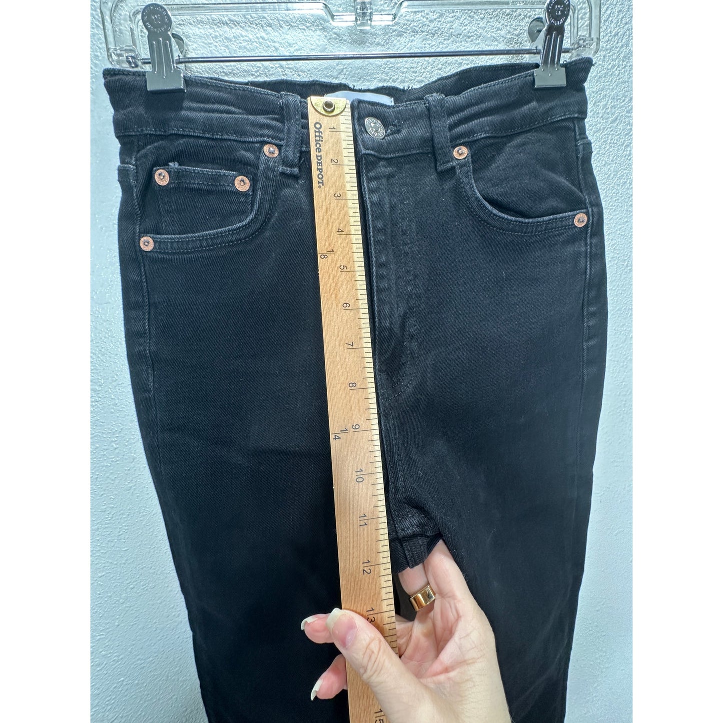Zara Black High Waist Slim Fit 5 Pocket Jeans 6