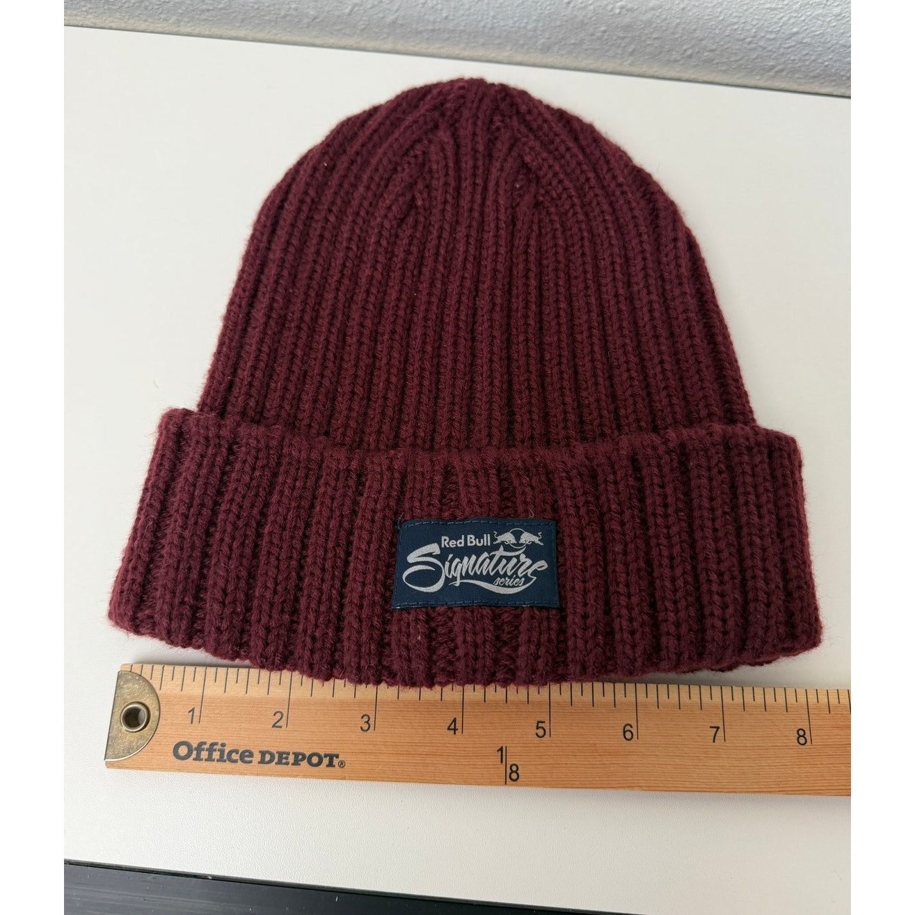Red Bull Signature Burgundy Knit Beanie Unisex OS
