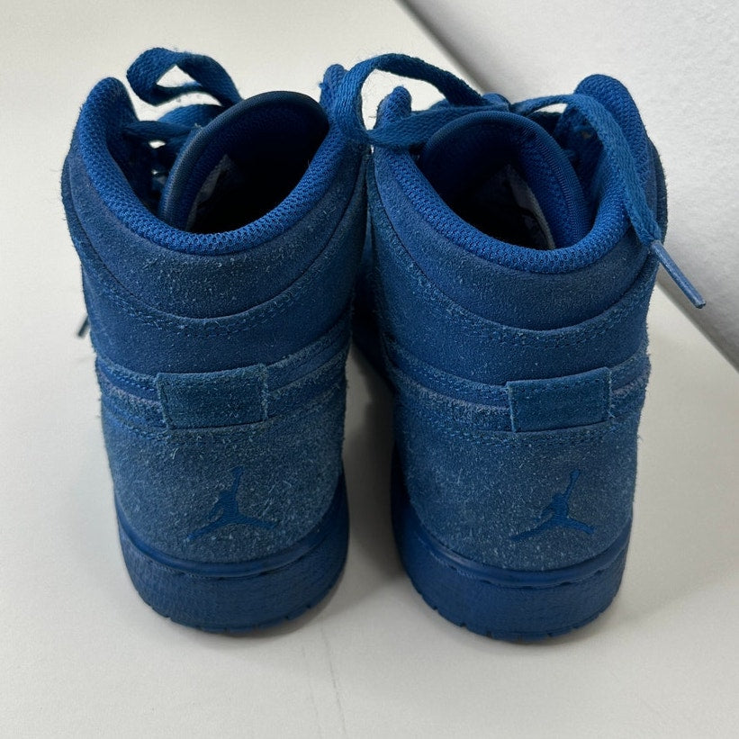 Nike Air Jordan 1 Retro High Top Blue Suede Sneaker 4 Youth